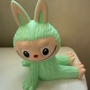Adorable Mint Green Labubu Phone/IPad Stand, Cute Swiveling Head & Body